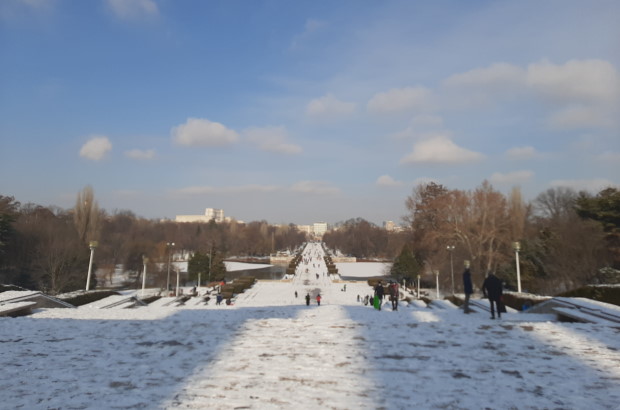 Carol park Bucharest winter